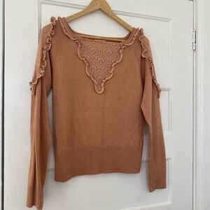 Miss Selfridge boho ruffled lace sweater